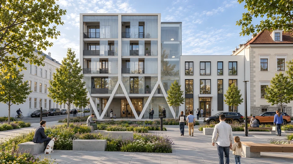 Revitalizace Tyršova náměstí Chrudim — pohled 6