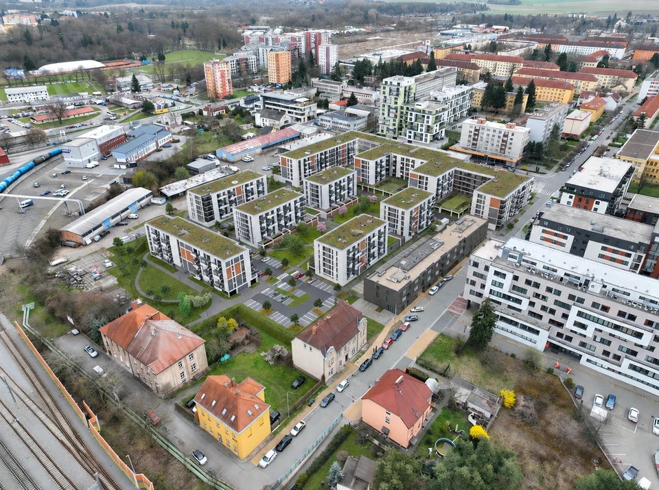 Bydlení Na Spravedlnosti, zákres zástavby do okolní čtvrti