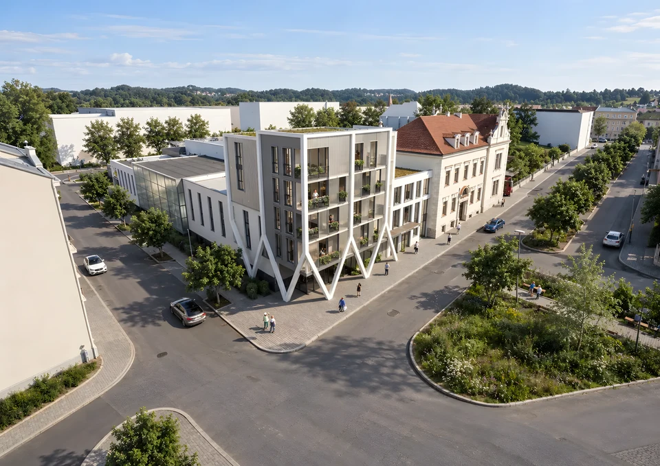 Sporthotel Chrudim, ptačí pohled na areál